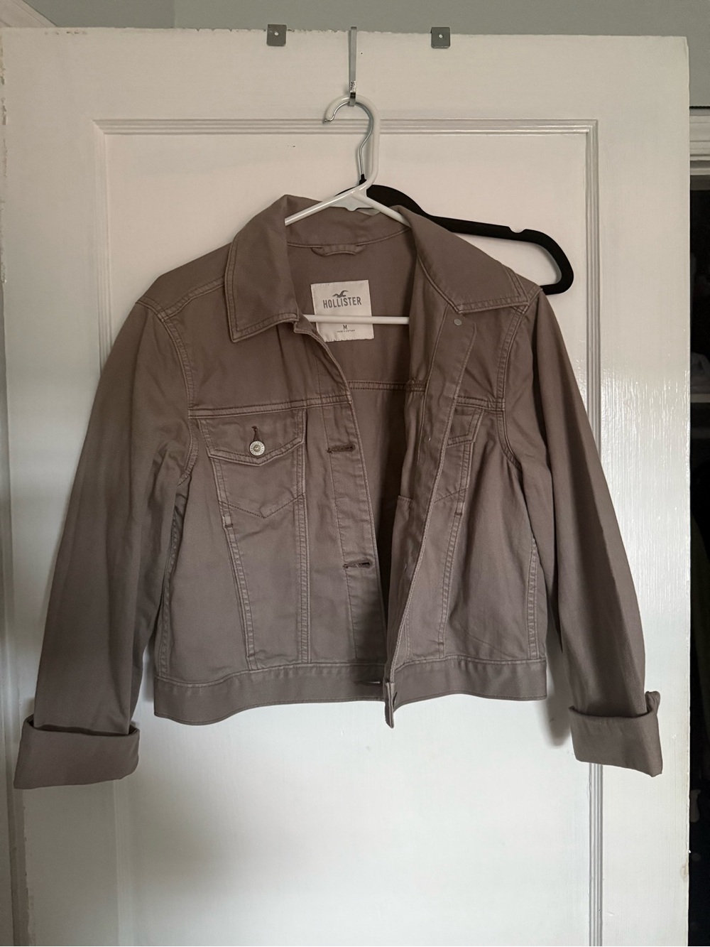 Hollister Women's Taupe Beige Denim Jacket